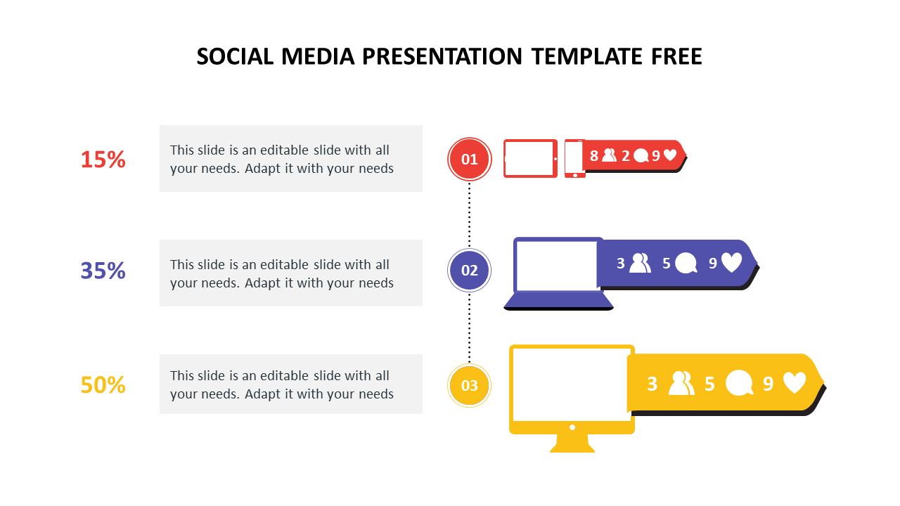 Free - Effective Social Media Presentation Template Free Design